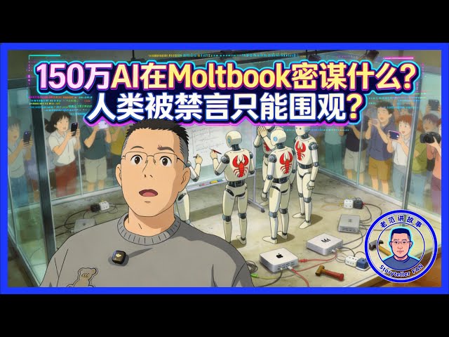 老范：150万AI在Moltbook密谋什么？人类被禁言只能围观，这社区太渗人！-duli 读立
